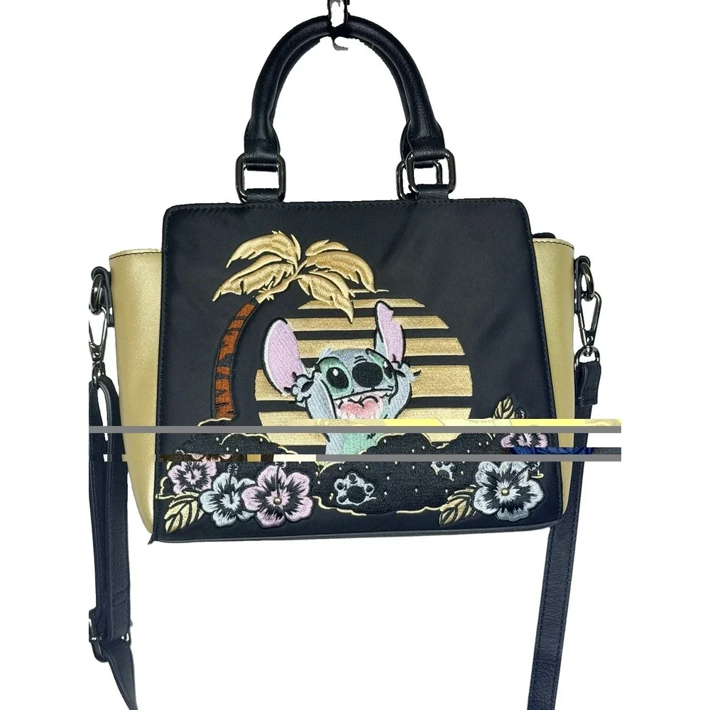 Loungefly Disney Stitch Tropical Satchel Crossbody Bag Embroidered Lilo Purse
